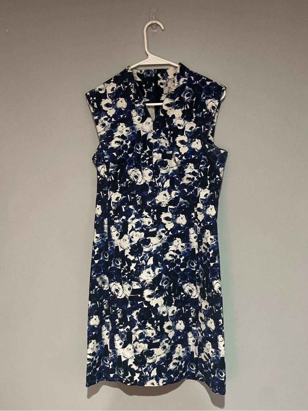 MM Lafleur Navy and White Floral Midi Dress